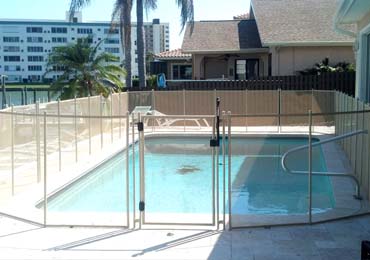 Beige Pool Fences