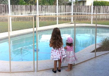 Beige Pool Fence